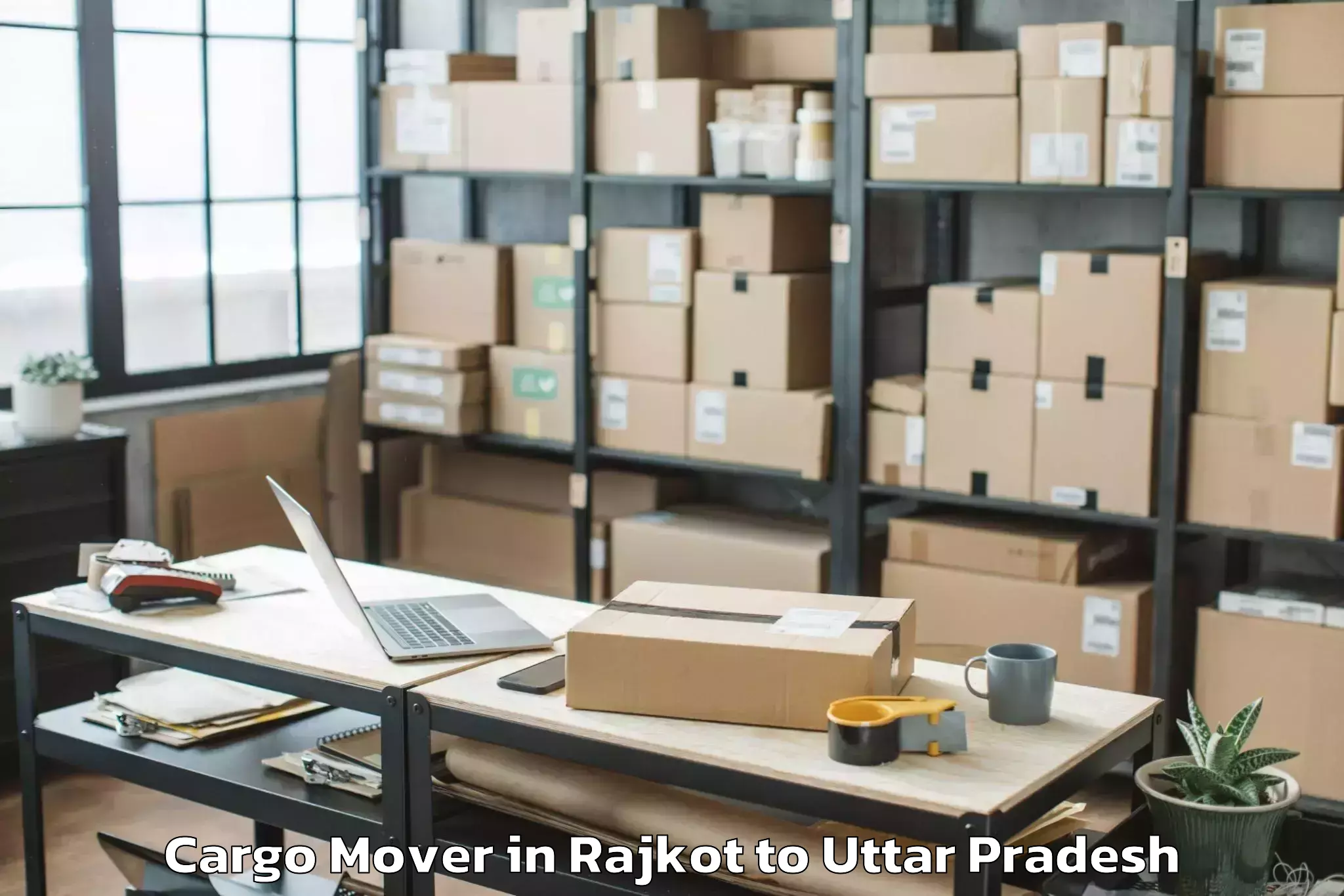 Top Rajkot to Kampil Cargo Mover Available